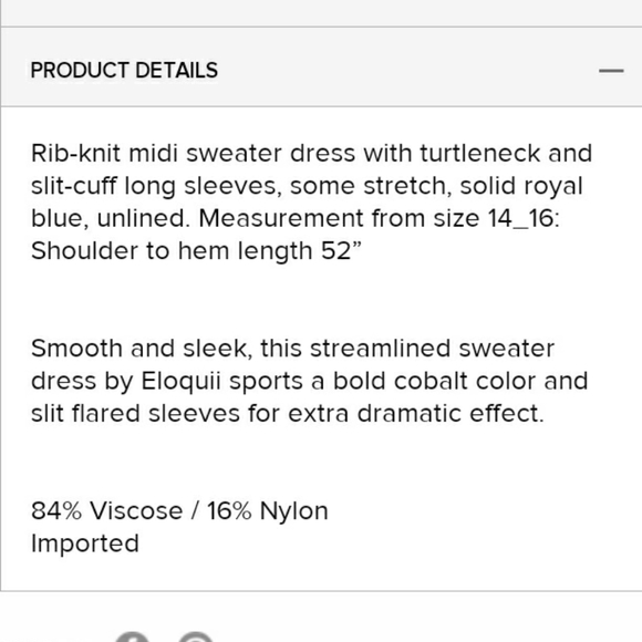 Refinery29 x Eloquii sweater dress - Picture 8 of 9